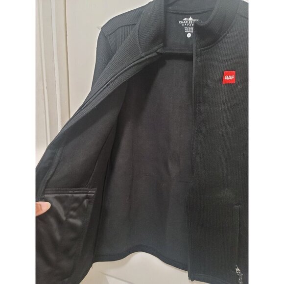 Charles River Apparel GAF Full-Zip Black Jacket For Men's Size M - Picture 5 of 10
